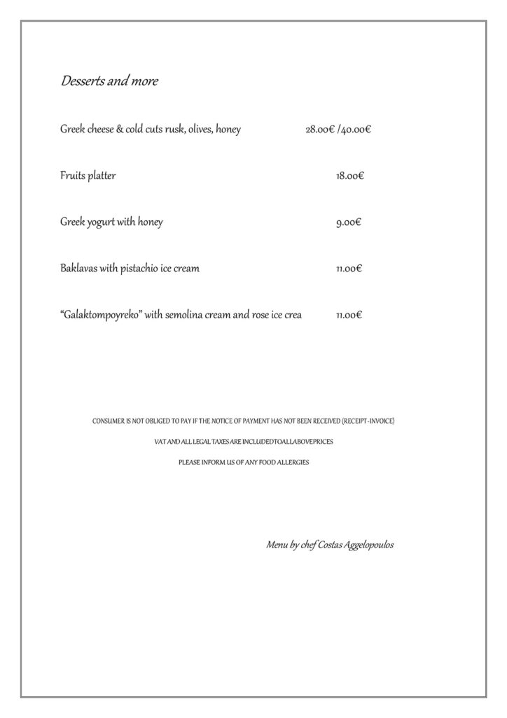 LunchMenuFinalKBL202214 Kasimatis by La Perla hotel in